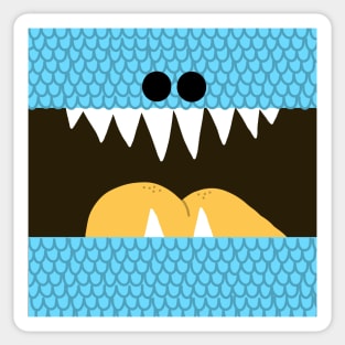 Monster Mouth - Blue Scales Sticker